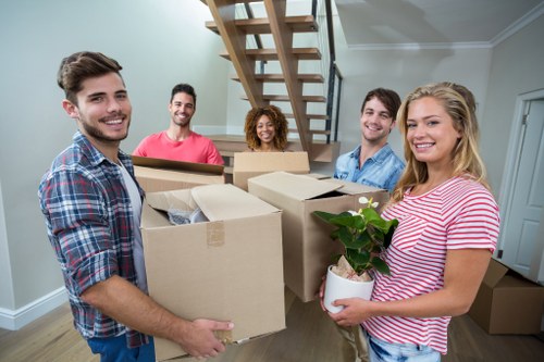 Movers preparing a same day house removal in Coulsdon