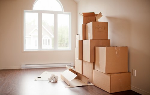 Professional movers loading furniture for a Coulsdon relocation