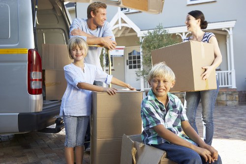 Charity-donated household items prepared for reuse during a Coulsdon move