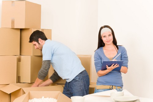 Packing and loading household items for a local Coulsdon relocation