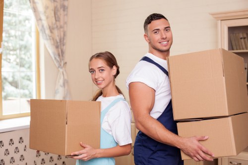 Loading furniture into a van for a house move