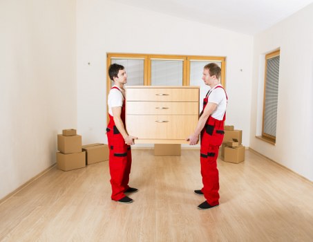 Organised self storage space in Coulsdon with boxes and furniture