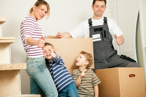 Office removals logistics in Coulsdon with labelled items